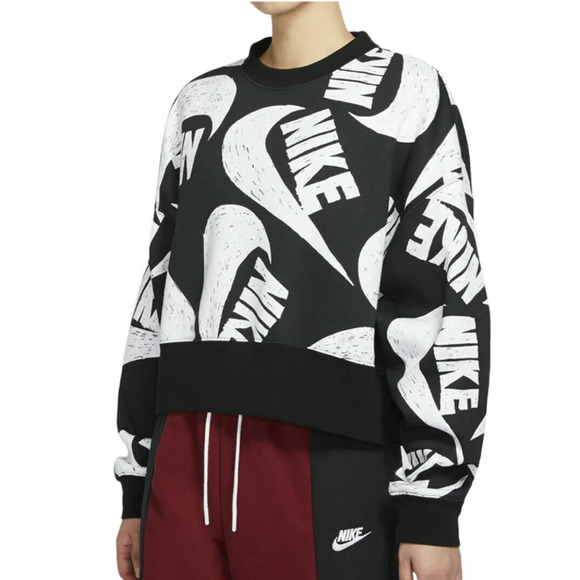 Nike Tops - Nike Icon Clash Fleece Crop Crew Pullover